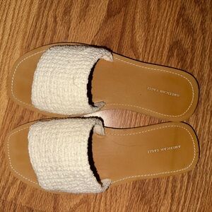 American Eagle Outfitters Women's Tan and Cream Sandals